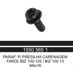 Parafuso Para Presilha Carenagem Farol Biz 100/110/125 Todas M4 - Jc Maxi Br